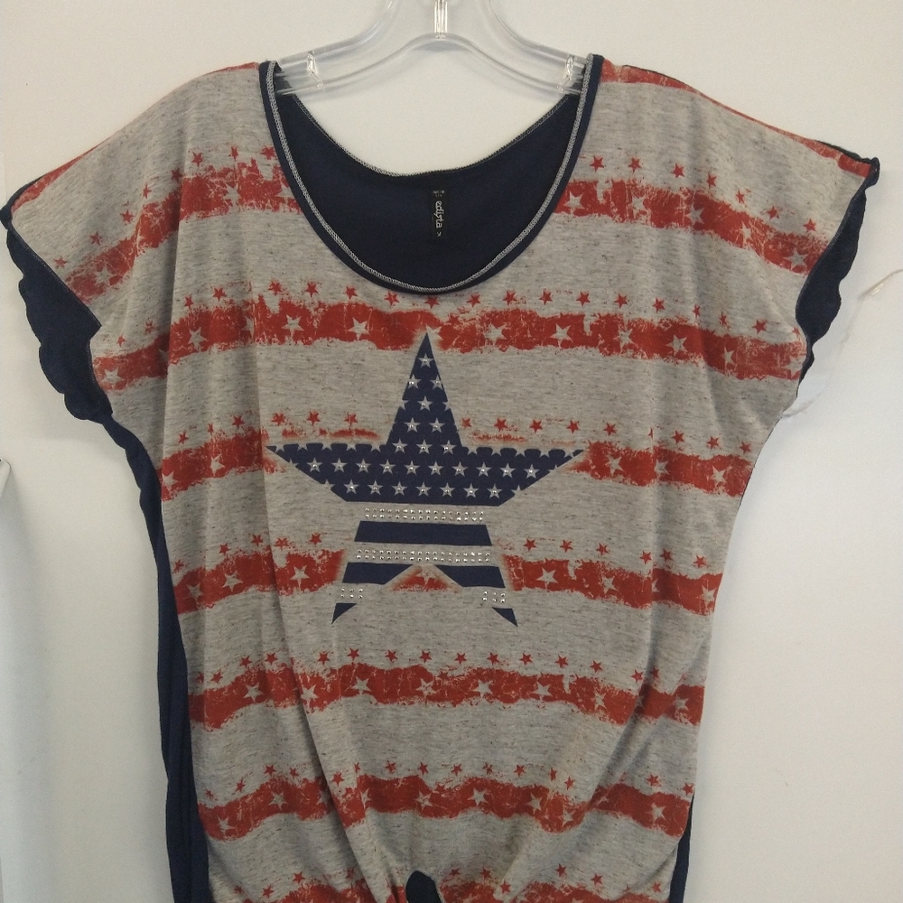 Edista- Patriotic Tie Top